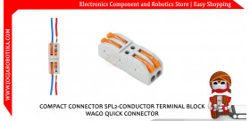 COMPACT CONNECTOR SPL2-CONDUCTOR TERMINAL BLOCK WAGO QUICK CONNECTOR