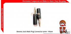 Banana Jack Male Plug Connector 4mm - Hitam