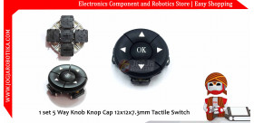 1 Set 5 Way Knob Knop Cap 12x12x7.3mm Tactile Switch