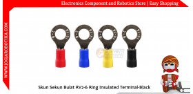 Skun Sekun Bulat RV2-6 Ring Insulated Terminal-Black
