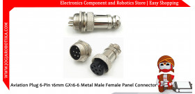 Aviation Plug 6-Pin 16mm GX16-6 Metal Male Female Panel Connector