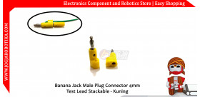 Banana Jack Male Plug Connector 4mm Test Lead Stackable - Kuning