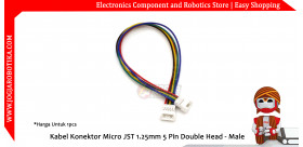 Kabel Konektor Micro JST 1.25mm 5 Pin Double Head - Male