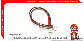 Kabel Konektor Micro JST 1.25mm 6 Pin Double Head - Male