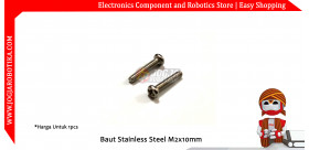 Baut Stainlees Steel M2x10mm