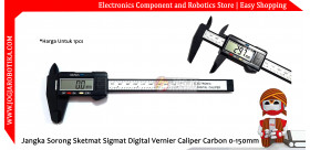 Jangka Sorong Sketmat Sigmat Digital Vernier Caliper Carbon 0-150mm