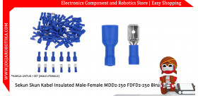 Sekun Skun Kabel Insulated Male-Female MDD2-250 FDFD2-250 Biru