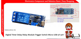 Digital Timer Delay Relay Module Trigger Switch Micro USB 5V-30V
