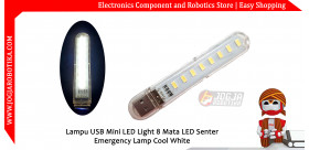 Lampu USB Mini LED Light 8 Mata LED Senter Emergency Lamp Warm White