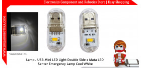 Lampu USB Mini LED Light Double Side 2 Mata LED Senter Emergency Lamp Cool White