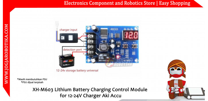 XH-M603 Lithium Battery Charging Control Module for 12-24V Charger Aki Accu