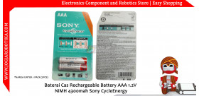 Baterai Cas Rechargeable Battery AAA 1.2V NiMH 4300mah Sony CycleEnergy