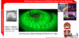 LED Strip Green 5050 5 Meter Waterproof IP65 DC 12V - Hijau