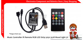 Music Controller IR Remote RGB LED Strip 5050 3528 Mood Light 5V