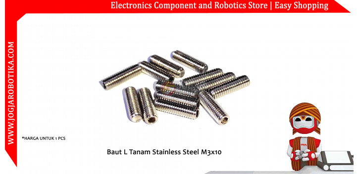 Baut L Tanam Stainless Steel 304 M3x10
