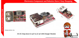 DC-DC Step-down 6-24V to 5V 3A USB Charger Module