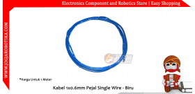 Kabel 1x0.6mm Pejal Single Wire - Biru