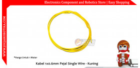 Kabel 1x0.6mm Pejal Single Wire - Kuning