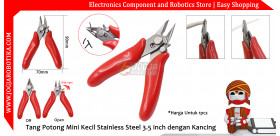 Tang Potong Mini Kecil Stainless Steel 3.5 inch dengan Kancing