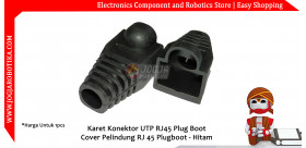 Karet Konektor UTP RJ45 Plug Boot Cover Pelindung RJ 45 Plugboot - Hitam