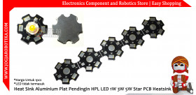 Heat Sink Aluminium Plat Pendingin HPL LED 1W 3W 5W Star PCB Heatsink