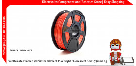 SunDcreate Filamen 3D Printer Filament PLA Bright Fluorescent Red 1.75mm 1 Kg