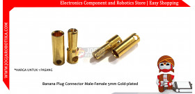 Banana Plug Bullet Connector Male-Female 5mm Gold-plated