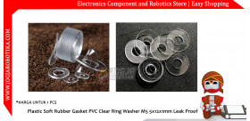 Plastic Soft Rubber Gasket PVC Clear Ring Washer M5 5x12x1mm Leak Proof