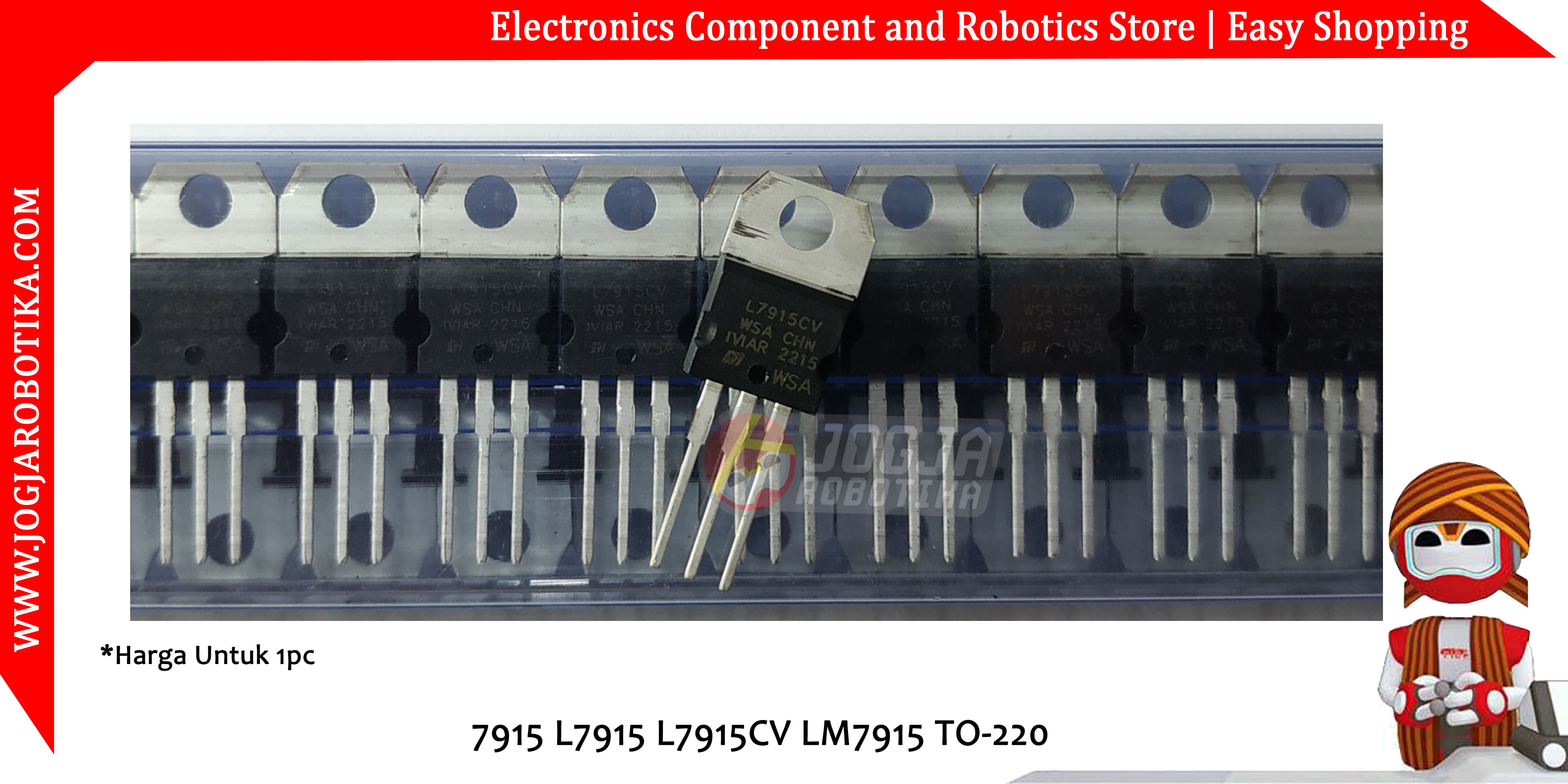 10 Pezzi Regolatori Di Tensione L7915CV TO-220 – Transistor A Tre Terminali, -15V, 1,5A, Per Progetti Elettronici