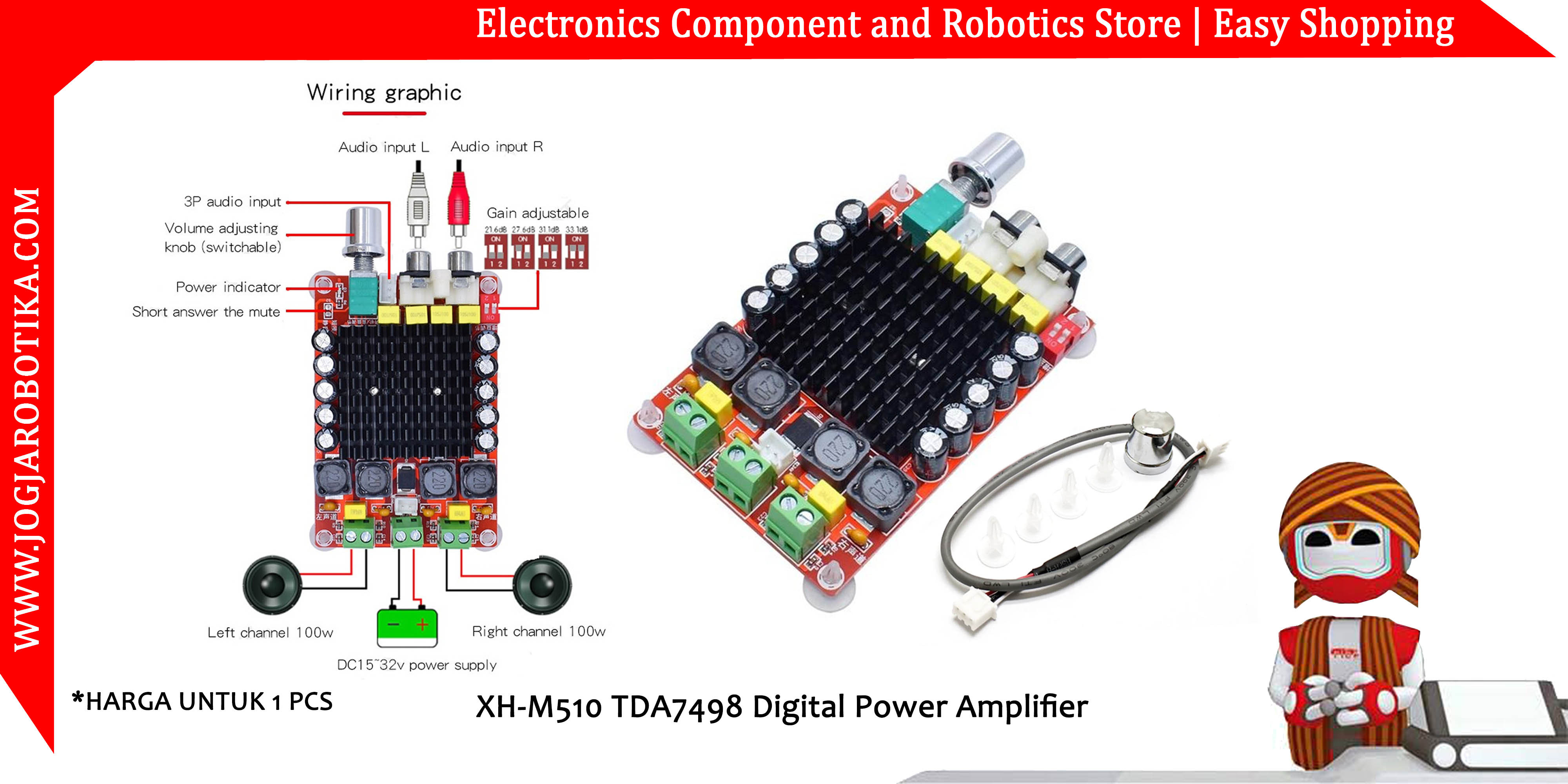 XH-M510 TDA7498 Digital Power Amplifier