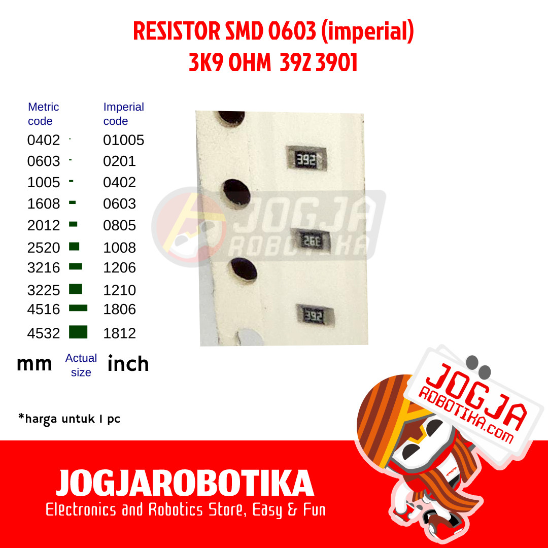 1K Ohm SMD 0603 Resistor
