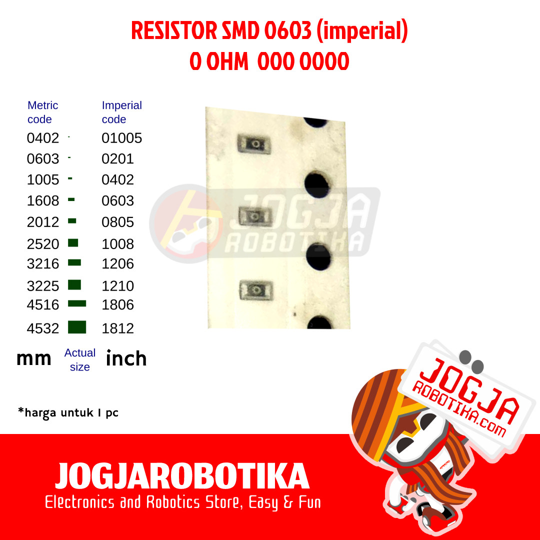 1K Ohm SMD 0603 Resistor