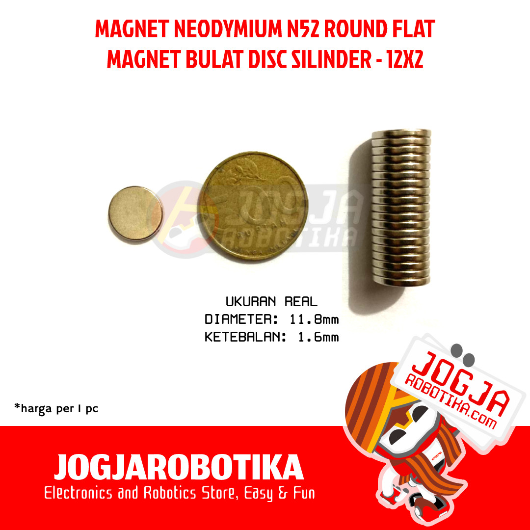 MAGNET NEODYMIUM NEODIMIUM BALL COIN STRONG MAGNET N52 - 12x2