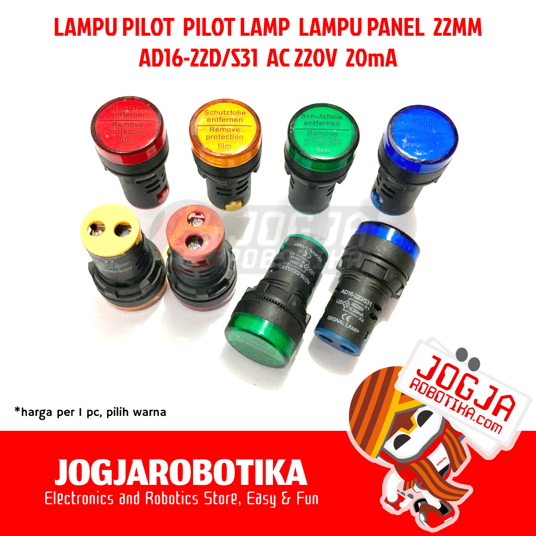 LAMPU PILOT PILOT LAMP SIGNAL LAMP LED AC 220V 22MM - HIJAU