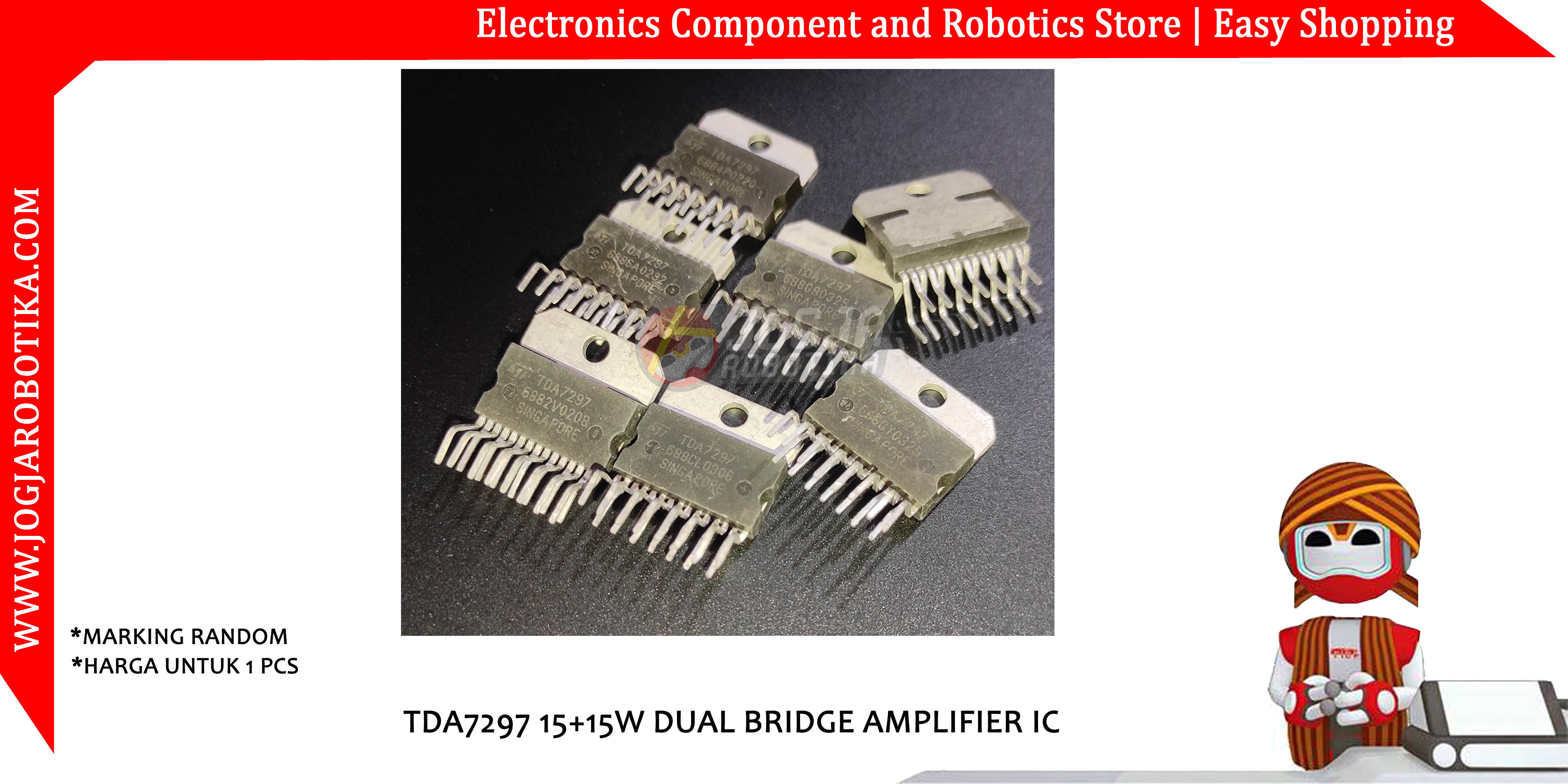 TDA7297 15+15W DUAL BRIDGE AMPLIFIER IC