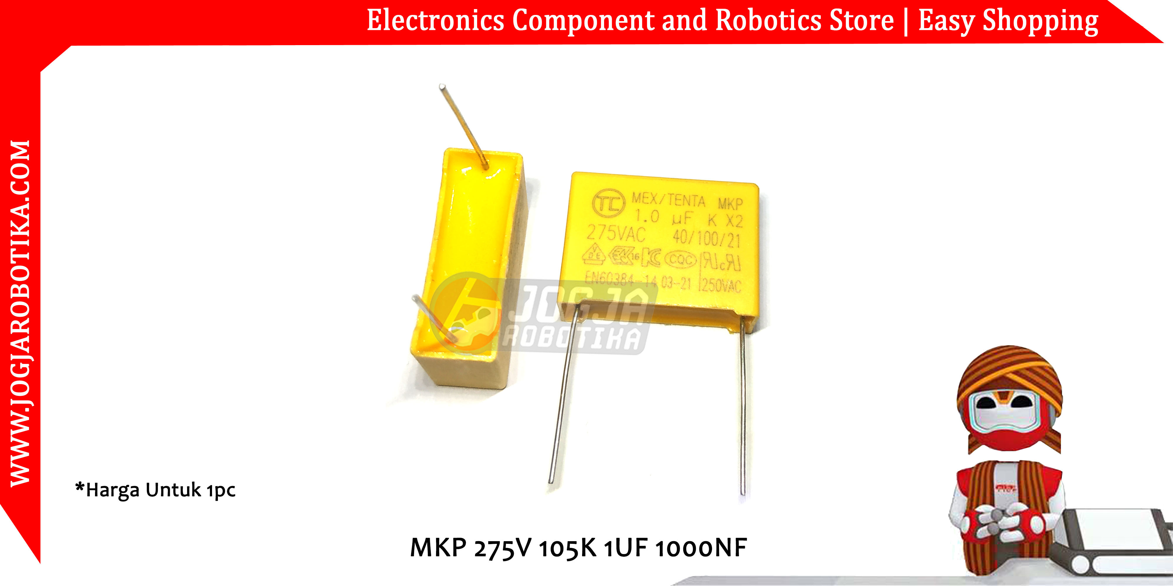 MKP 275V 105K 1UF 1000NF