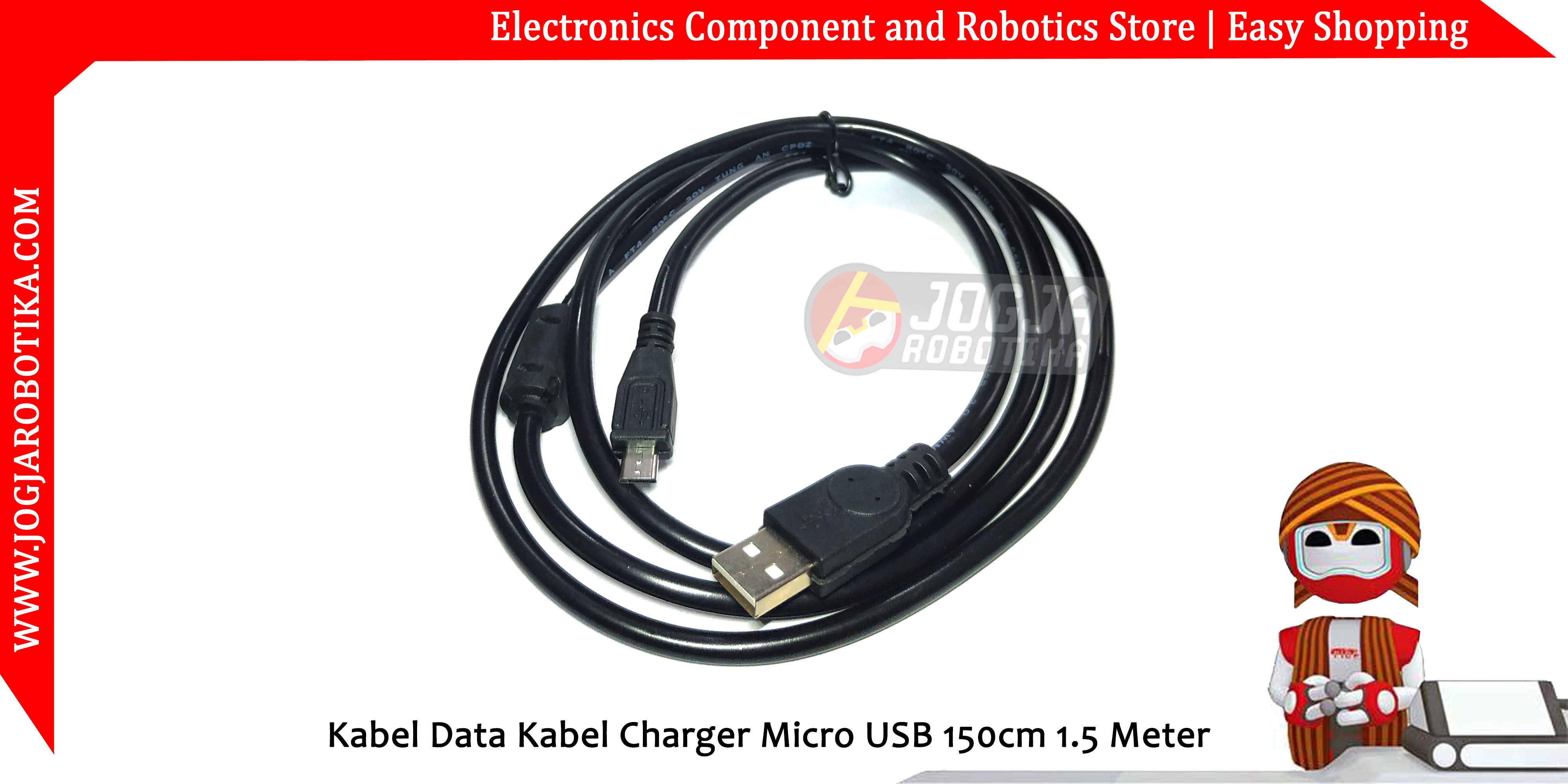 Kabel Data Kabel Charger Micro USB 150cm 1.5 Meter