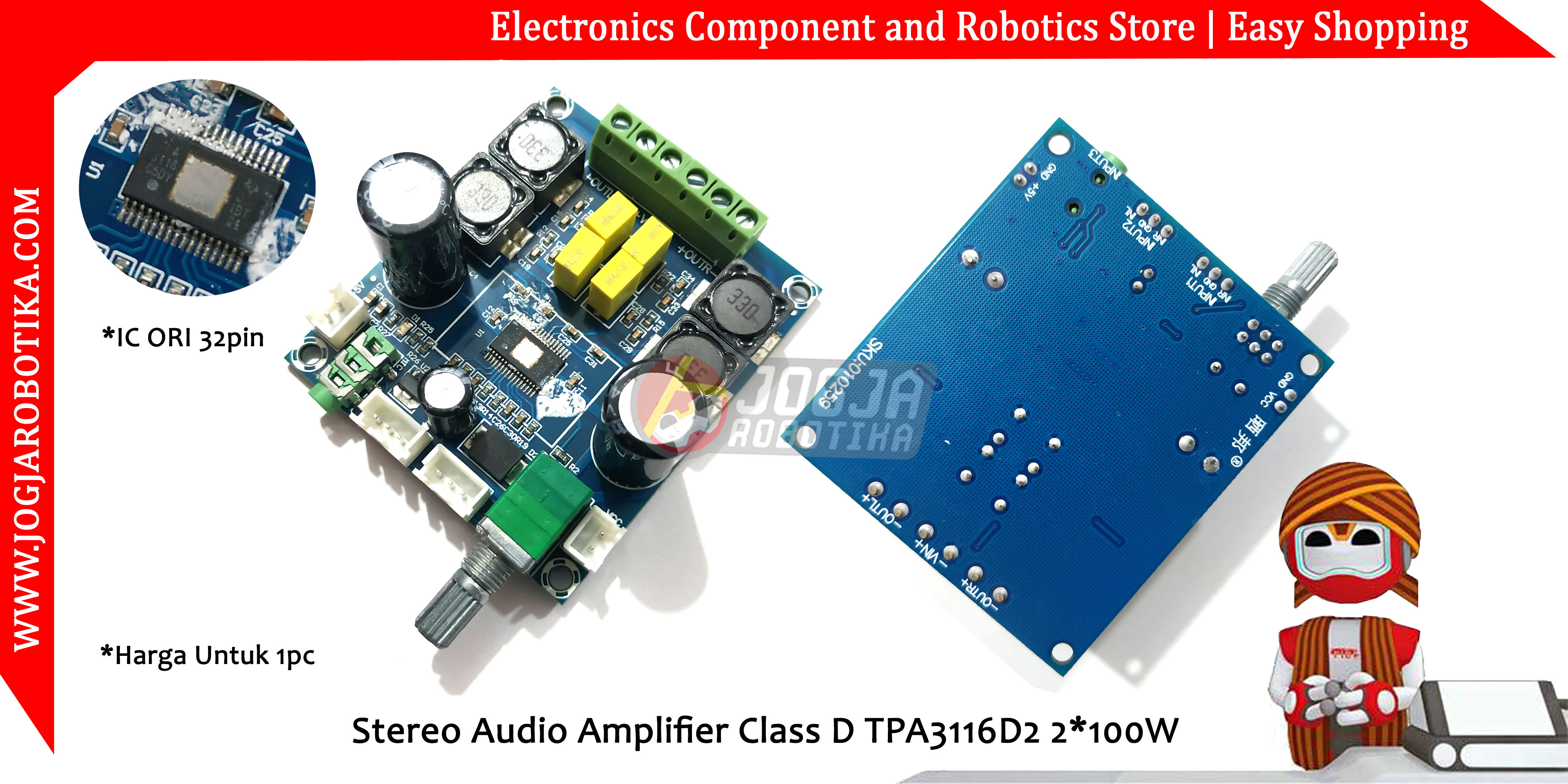 Stereo Audio Amplifier Class D TPA3116D2 2*100W