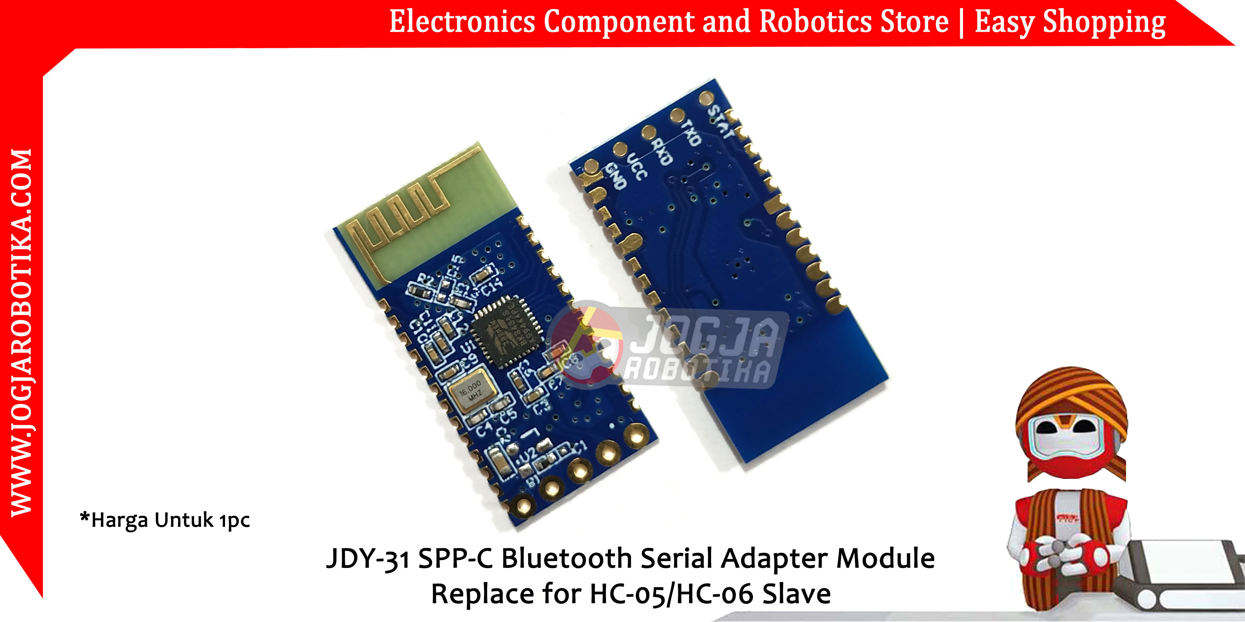 JDY-31 SPP-C Bluetooth Serial Adapter Module Replace for HC-05/HC-06 Slave