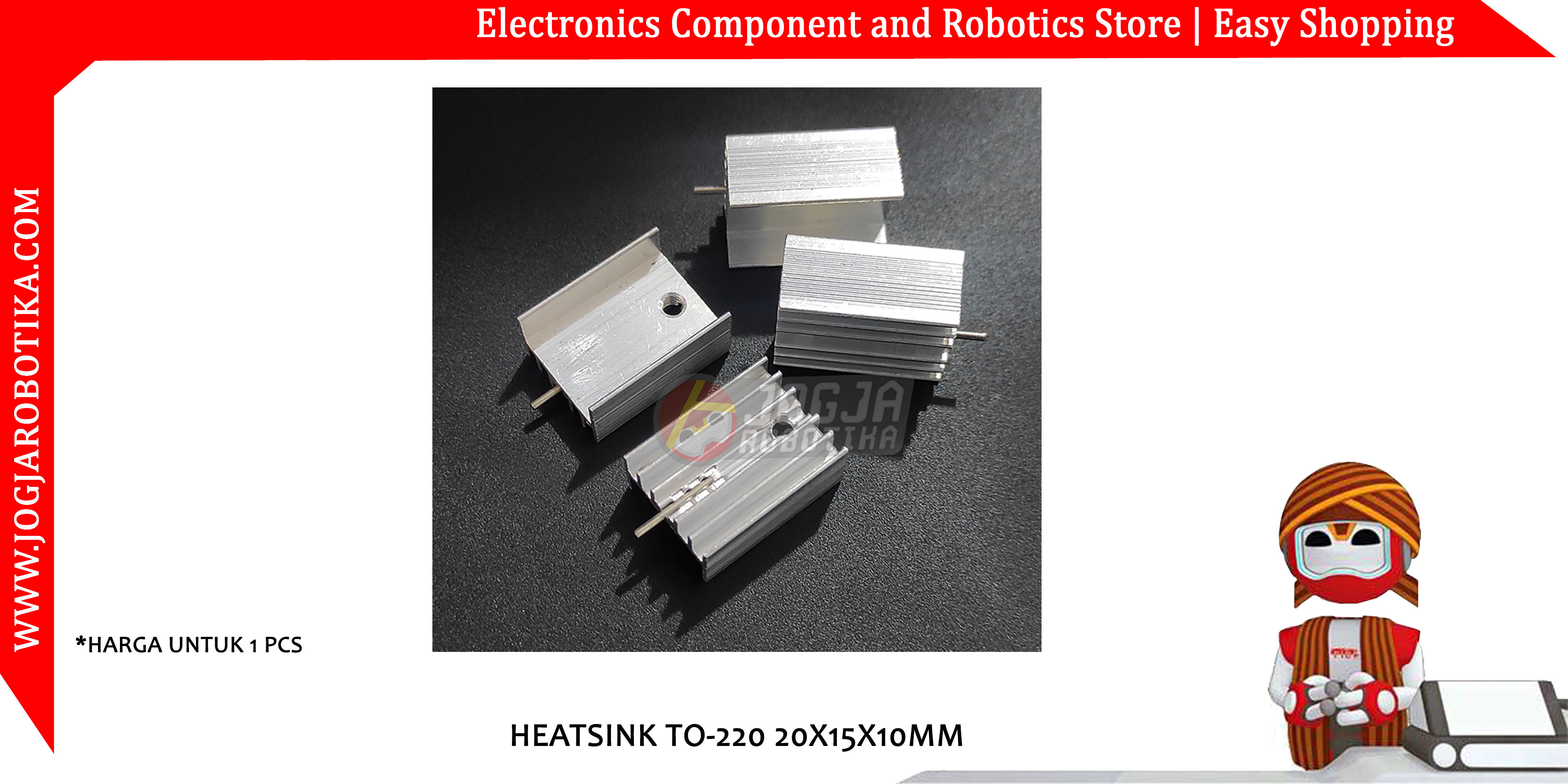HEATSINK TO-220 20X15X10MM