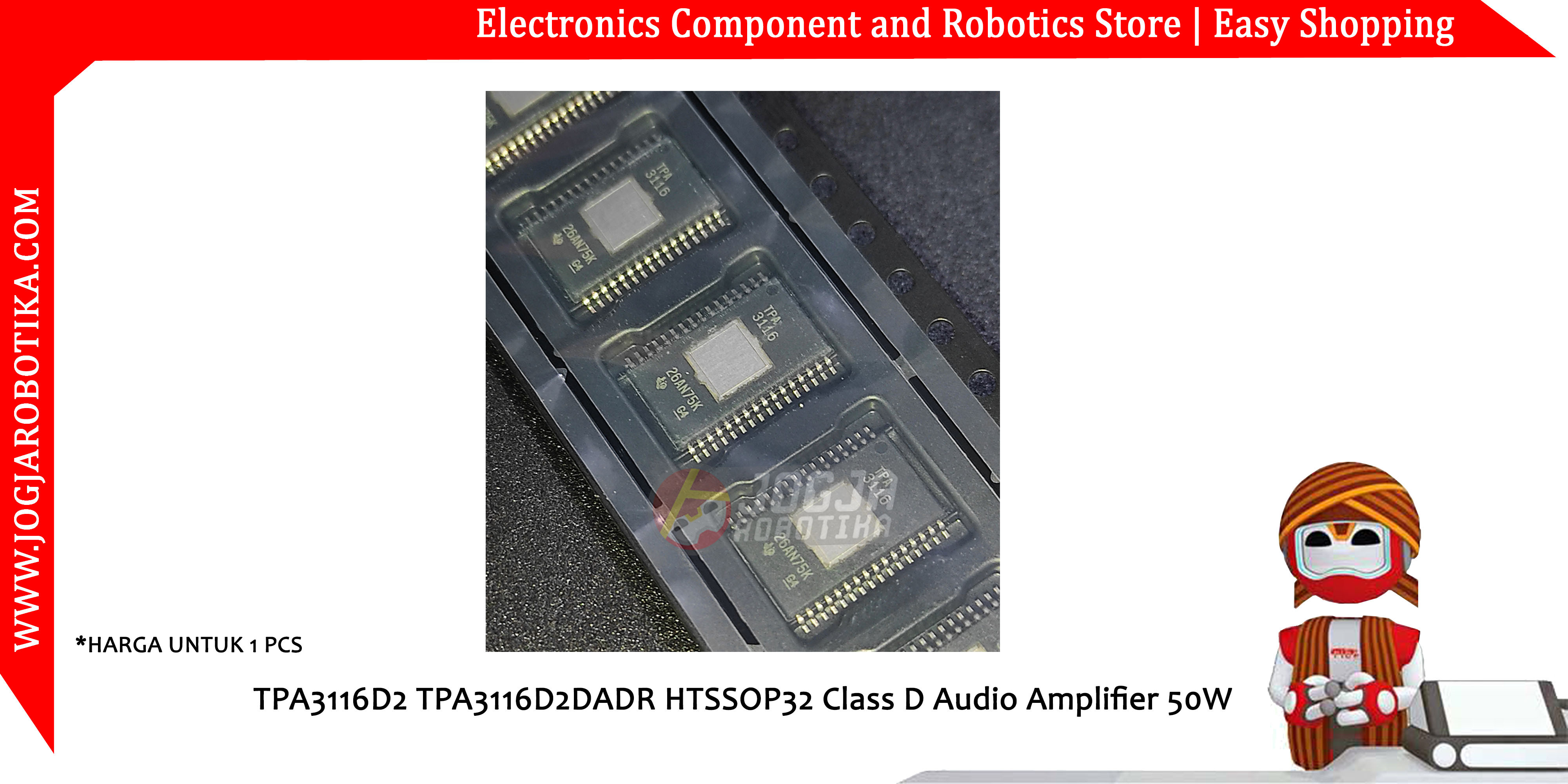 TPA3116D2 TPA3116D2DADR HTSSOP32 Class D Audio Amplifier 50W