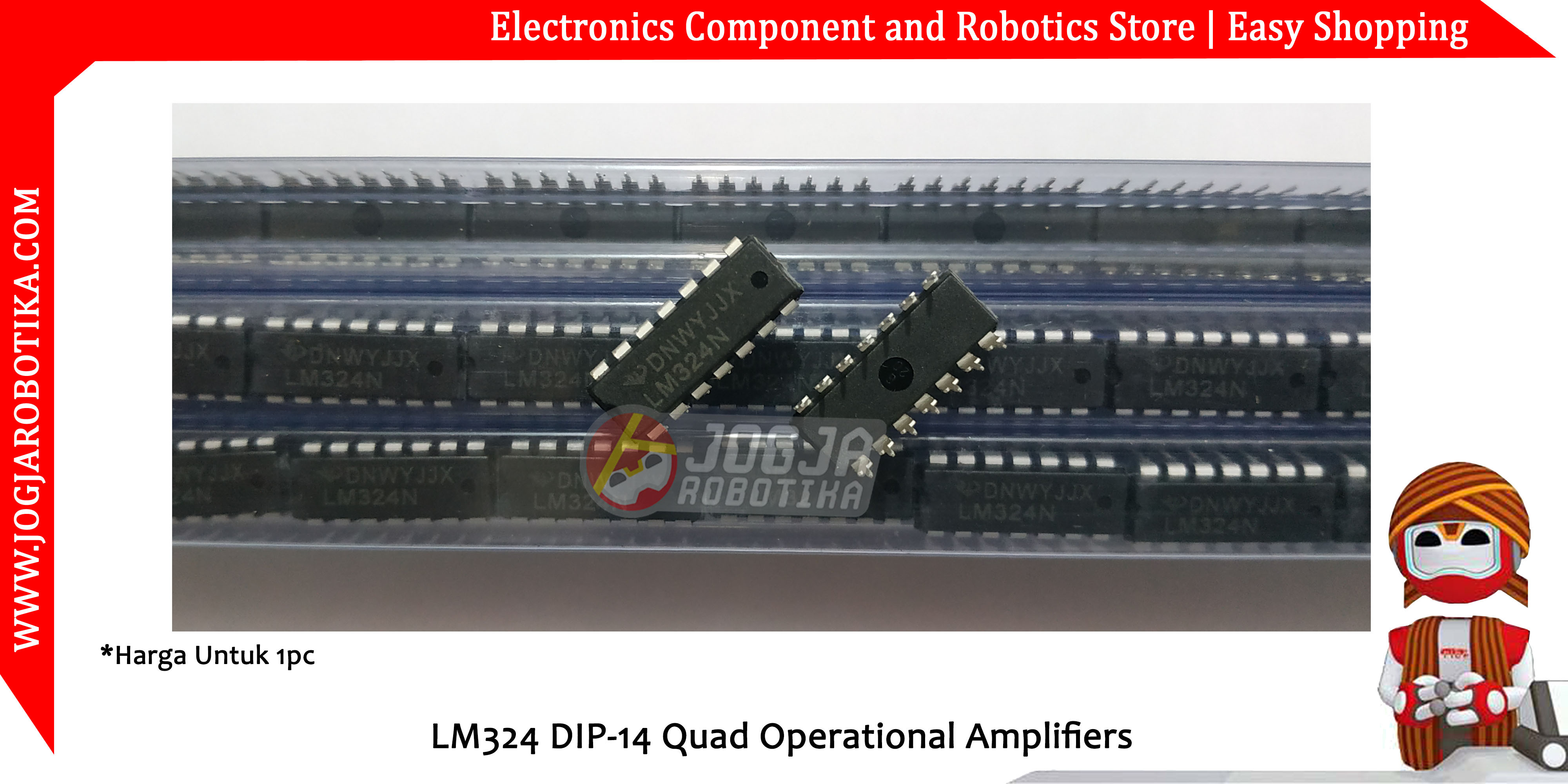 LM324 DIP-14  Quad Operational Amplifiers