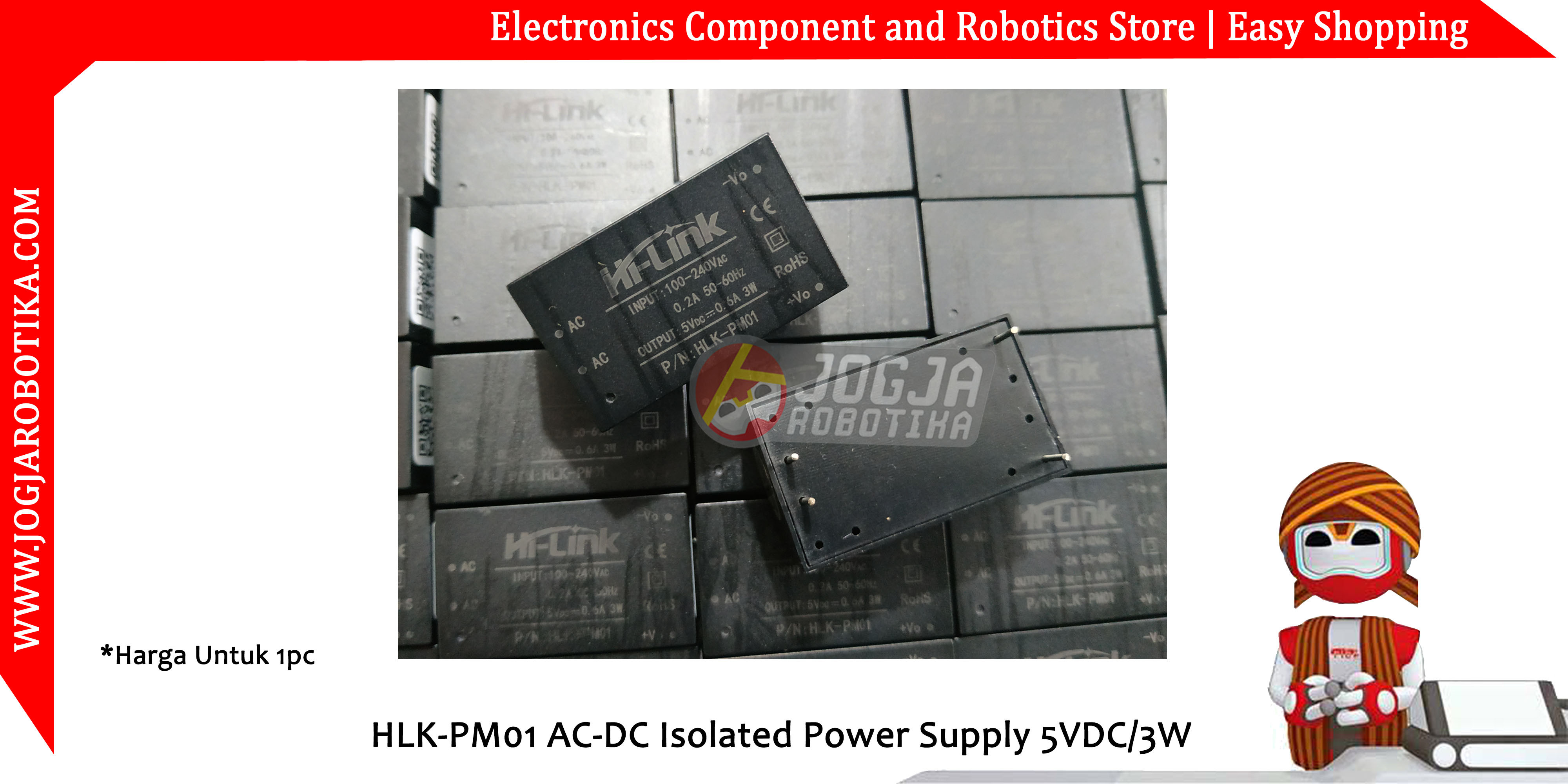 HLK-PM01 AC-DC Isolated Power Supply 5VDC/3W