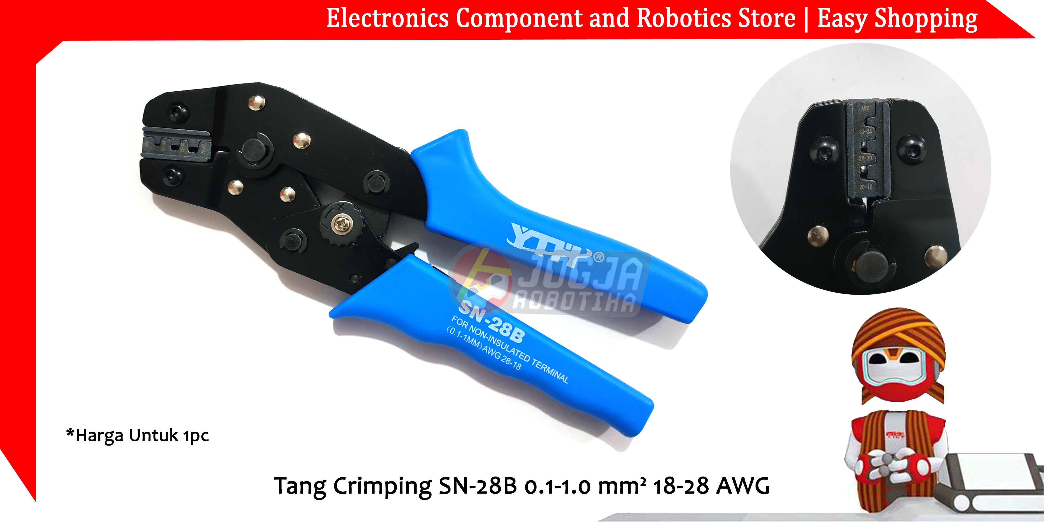 Tang Crimping SN-28B 0.1-1.0 mm² 16-28 AWG