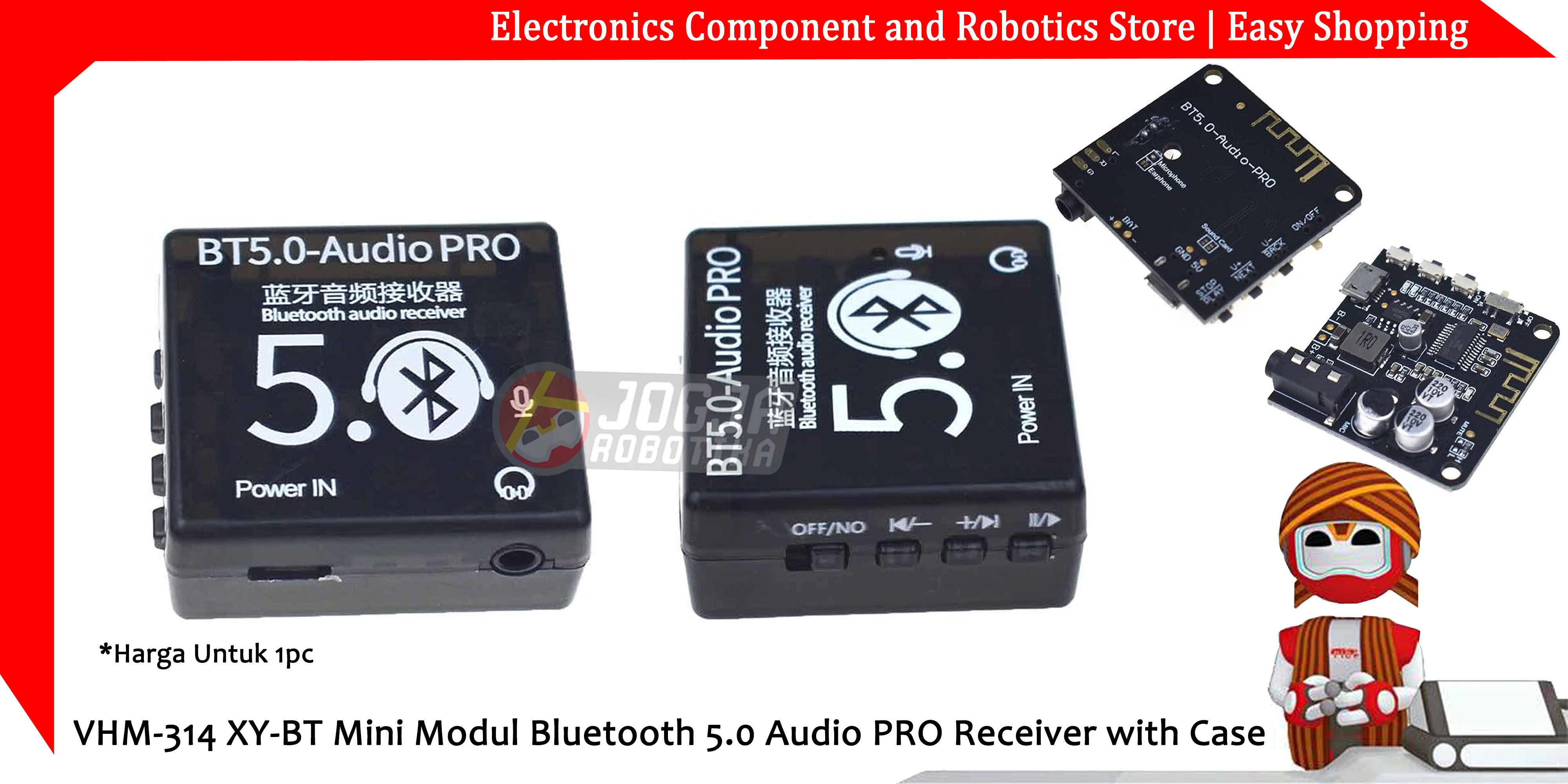 VHM-314 XY-BT Mini Modul Bluetooth 5.0 Audio PRO Receiver with Case