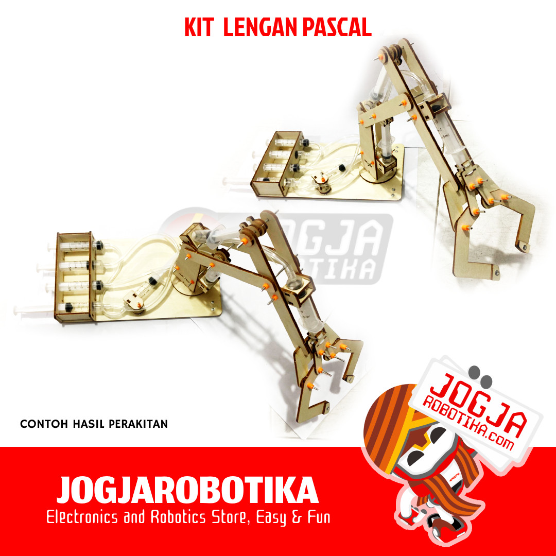 MAINAN DIY ROBOT EDUKASI RAKIT PUZZLE KAYU DESAIN MEKANIKAL KIT PROTOTIPE - KIT LENGAN PASCAL