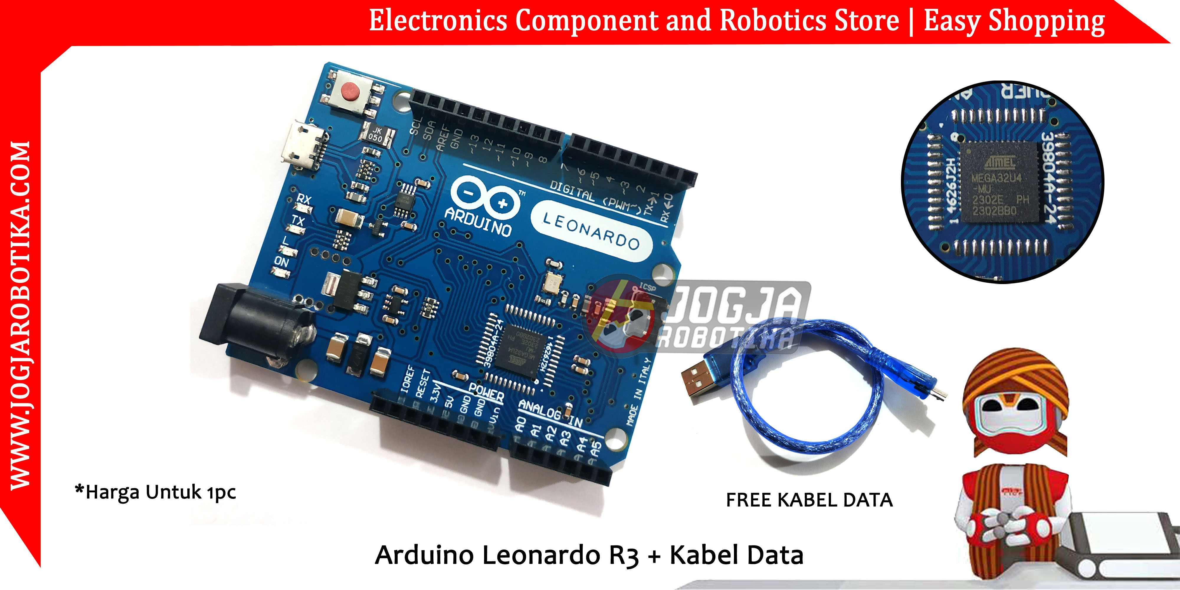 Arduino Leonardo R3 + Kabel Data