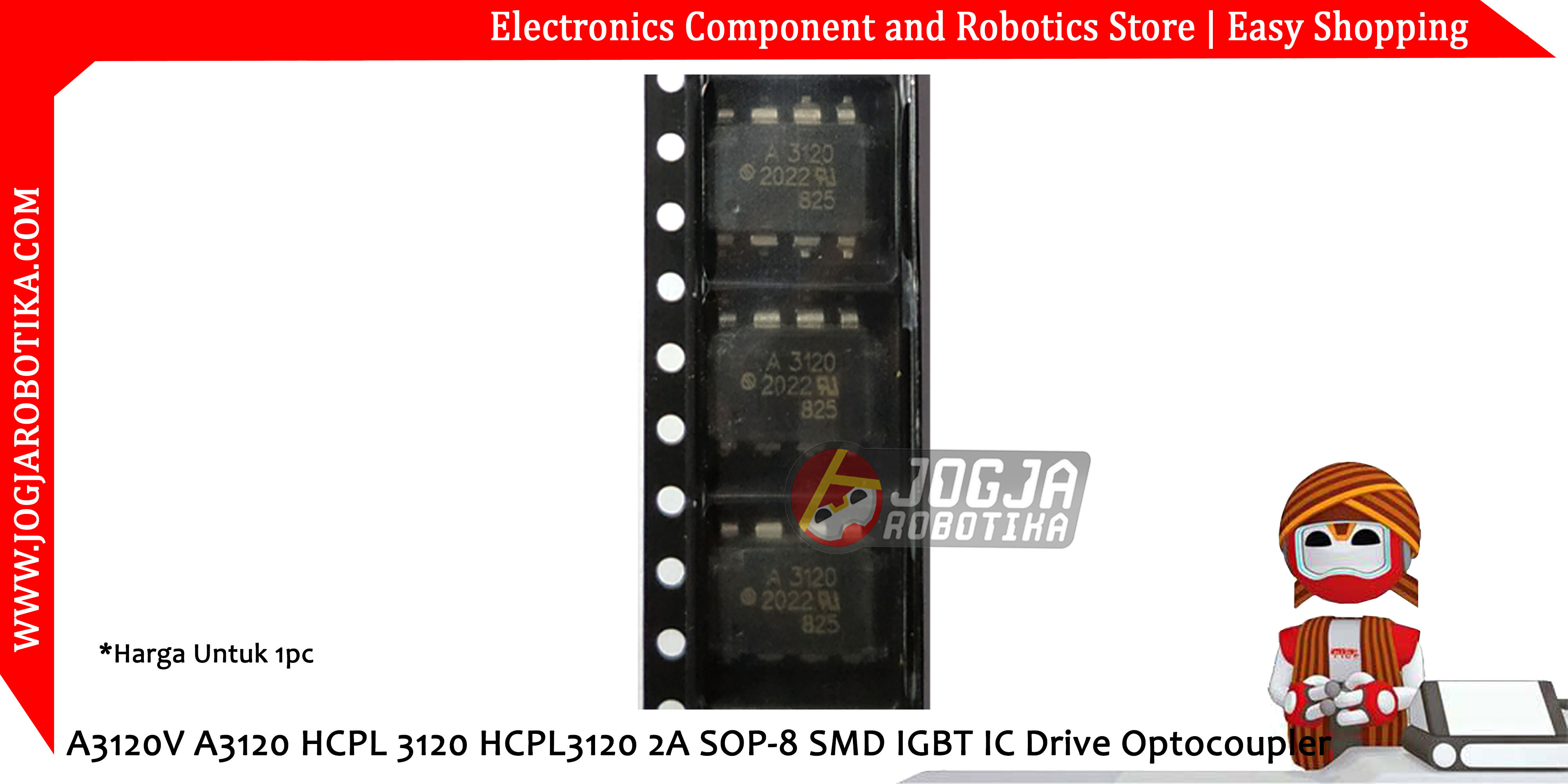 A3120V A3120 HCPL 3120 HCPL3120 2A SOP-8 SMD IGBT IC Drive Optocoupler