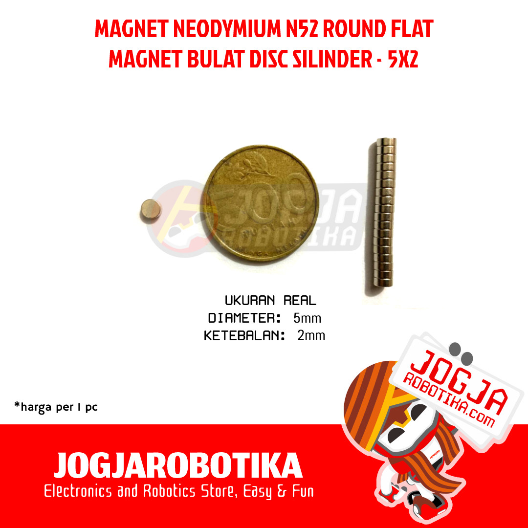MAGNET NEODYMIUM NEODIMIUM BALL COIN STRONG MAGNET N52 - 5X2