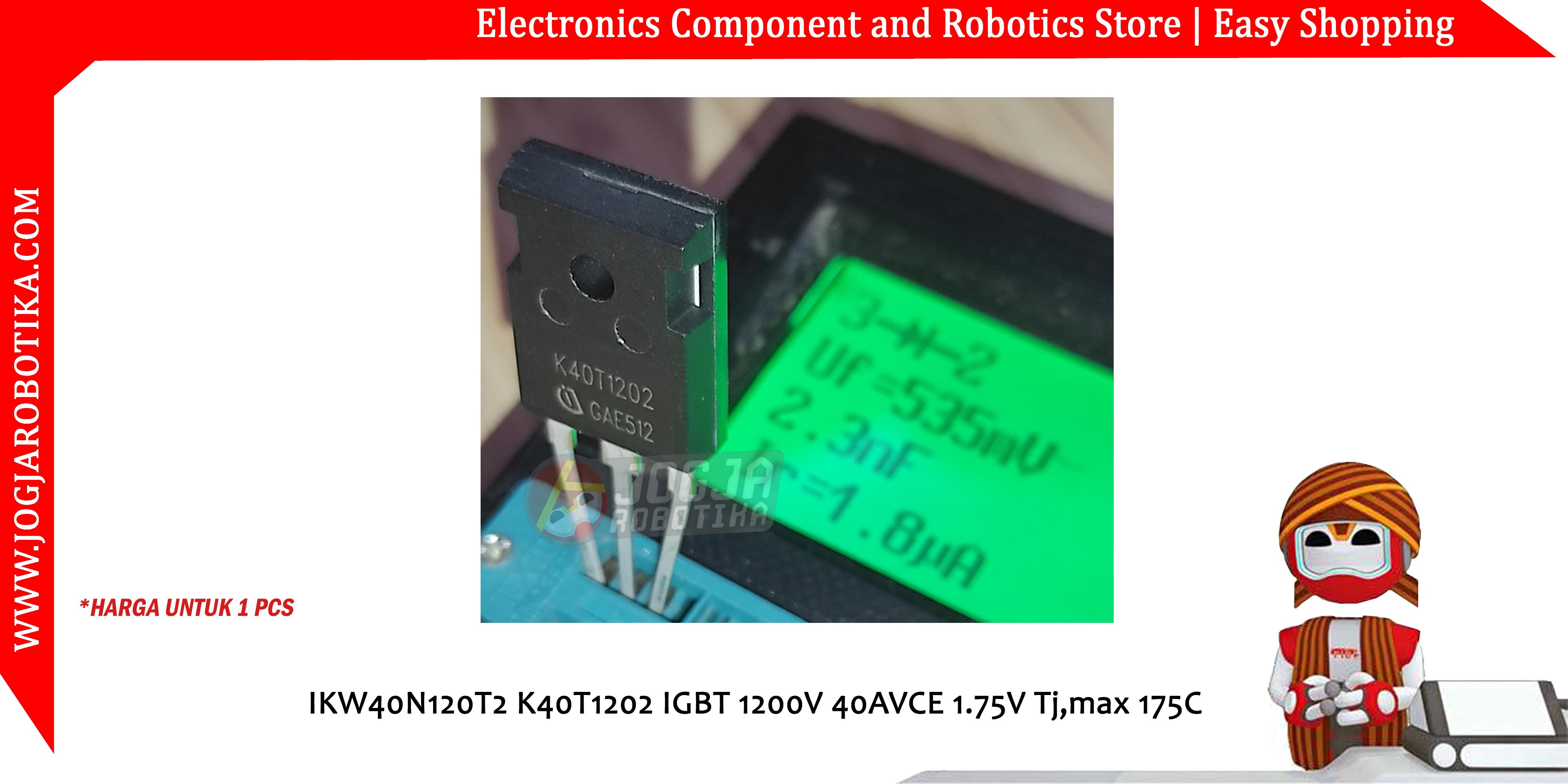 IKW40N120T2 K40T1202 IGBT 1200V 40A VCE 1.75V Tj,max 175C